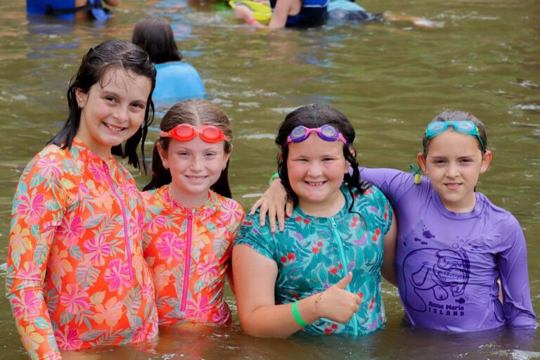 Girls enjoying the lake