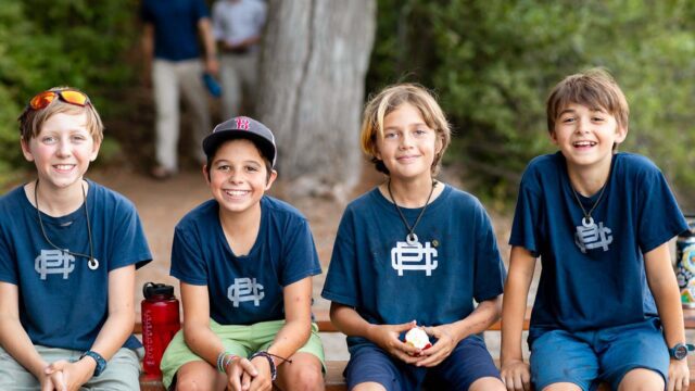 Four happy boys
