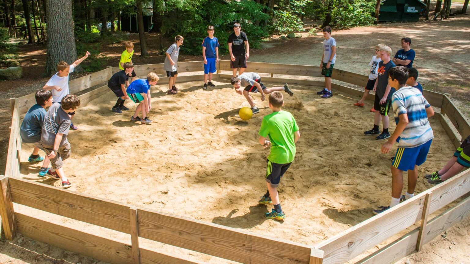 Campers playing gaga