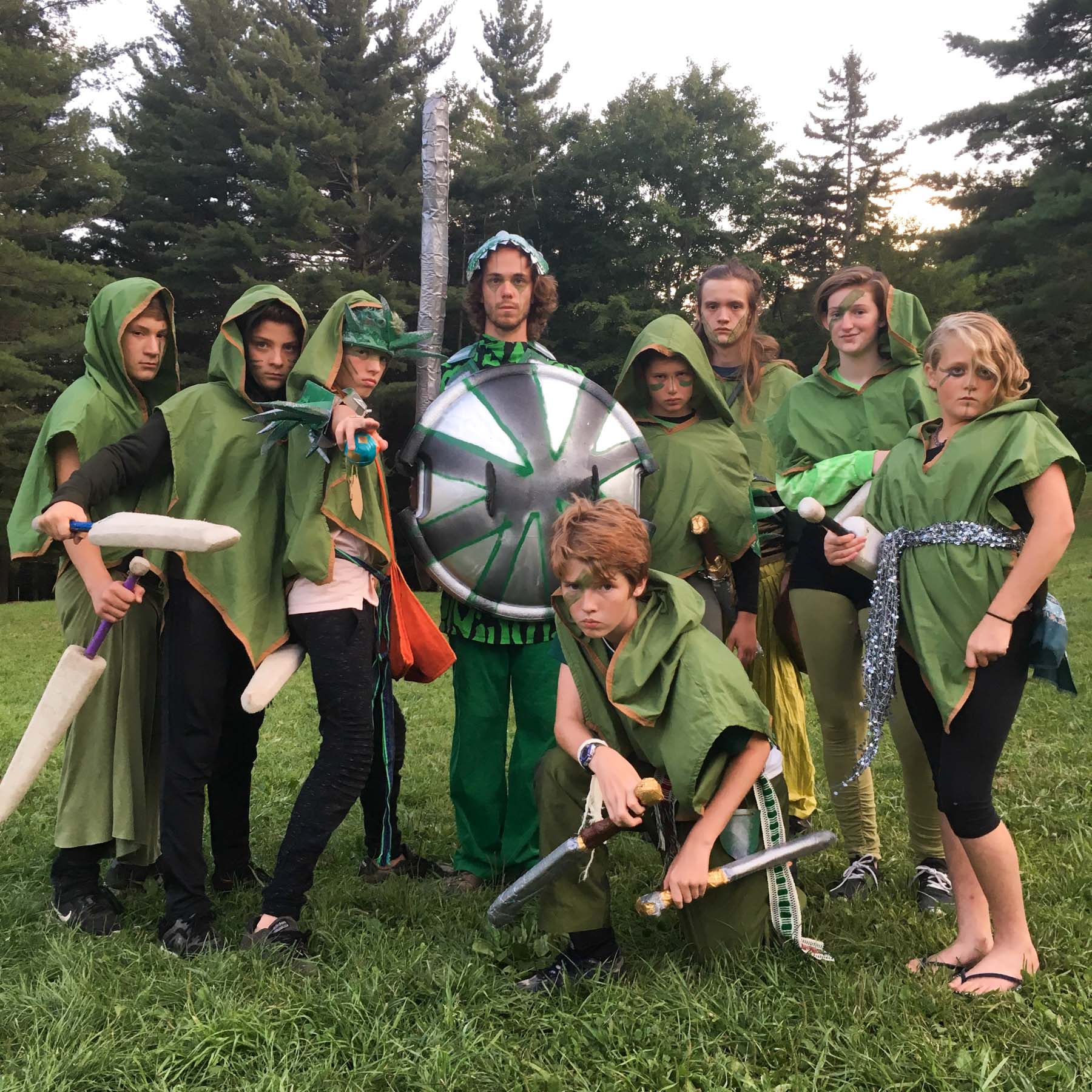 Group of LARP teens