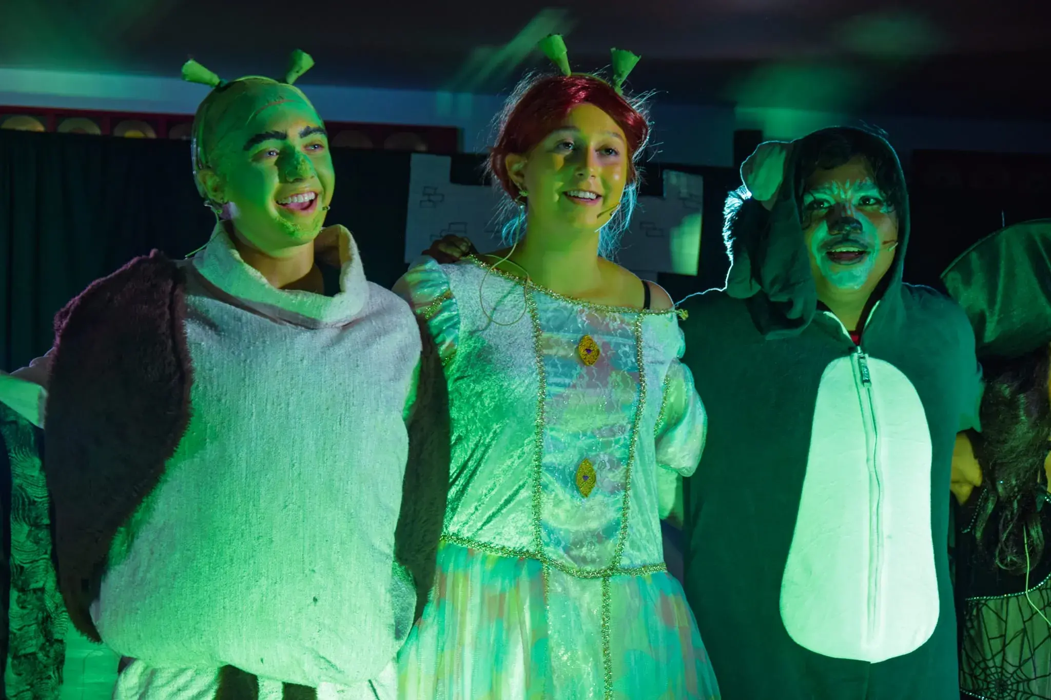 Campers in stage costumes