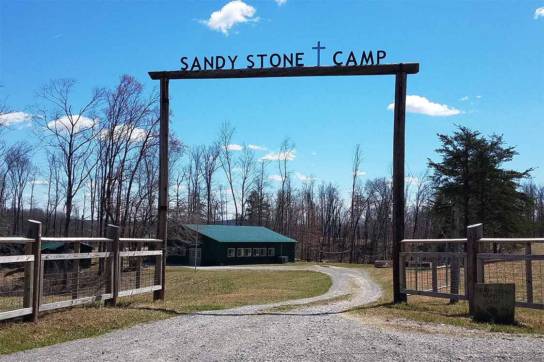 Front entrance of Camp Sandy Stone